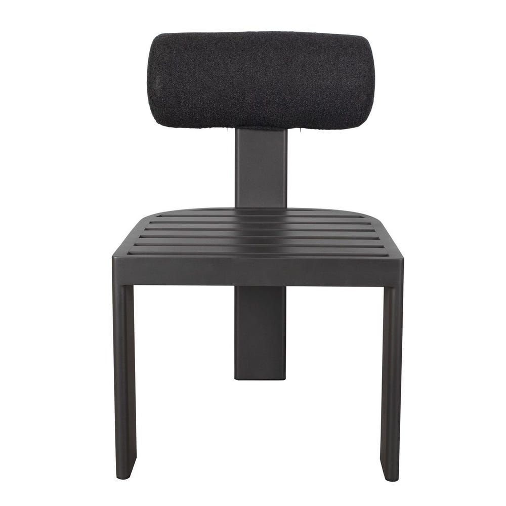 Bolster Back Outdoor Dining Chair, Charcoal view 16
