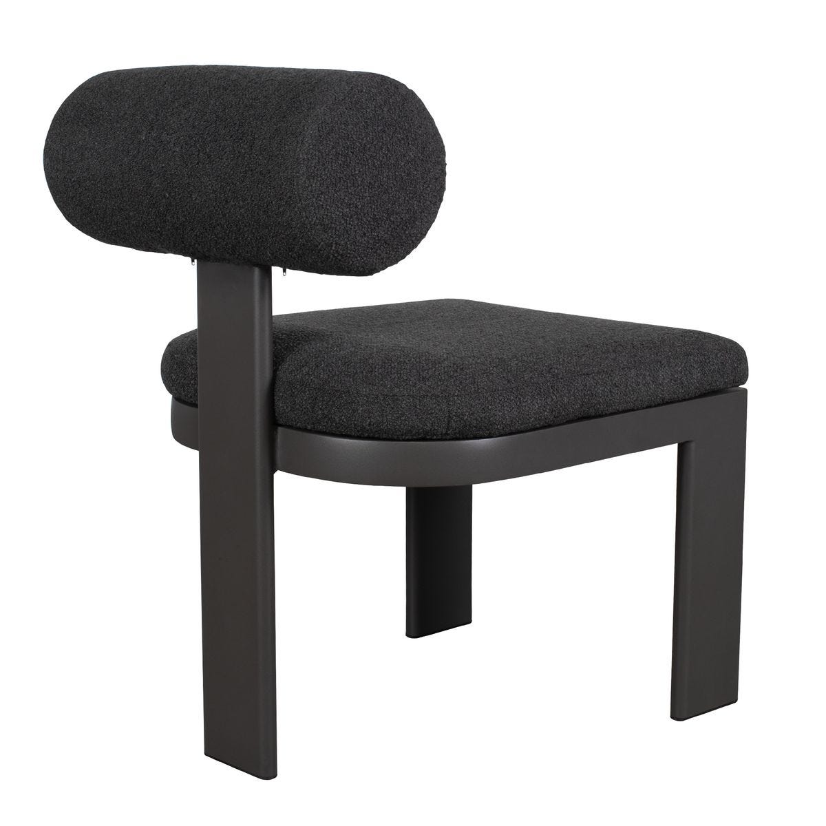 Bolster Back Outdoor Dining Chair, Charcoal view 6