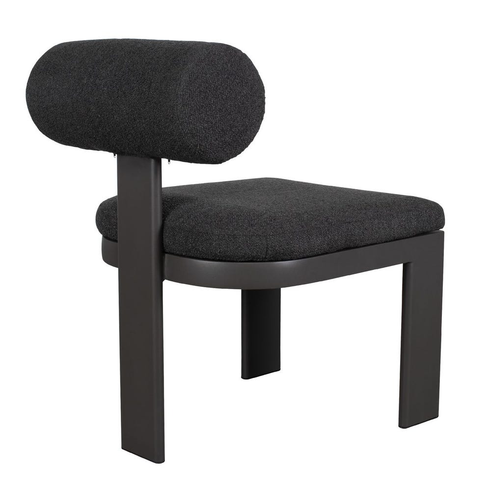 Bolster Back Outdoor Dining Chair, Charcoal view 17