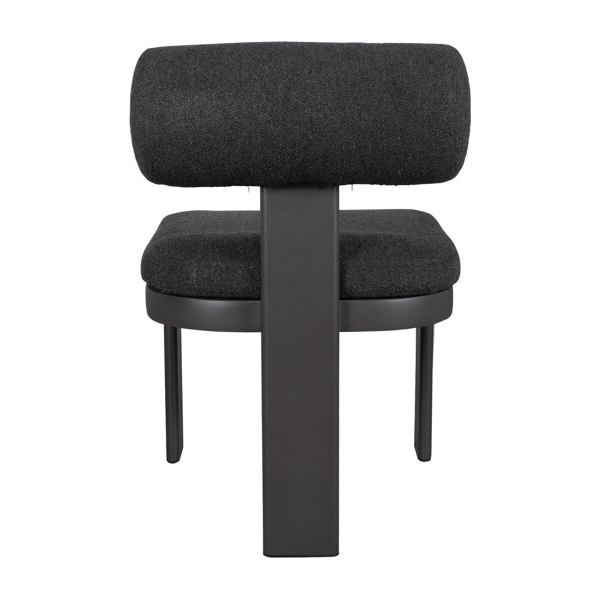 Bolster Back Outdoor Dining Chair, Charcoal view 7