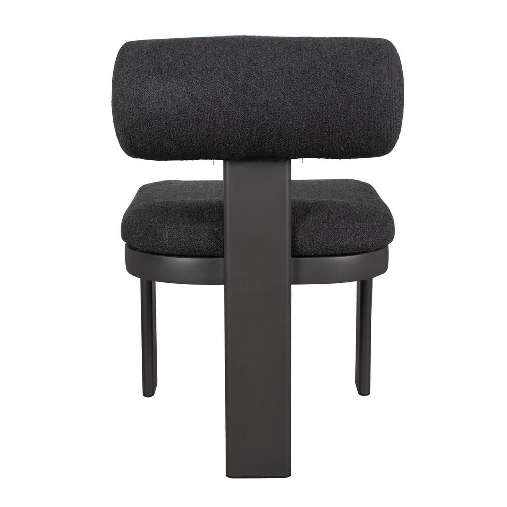 Bolster Back Outdoor Dining Chair, Charcoal view 18