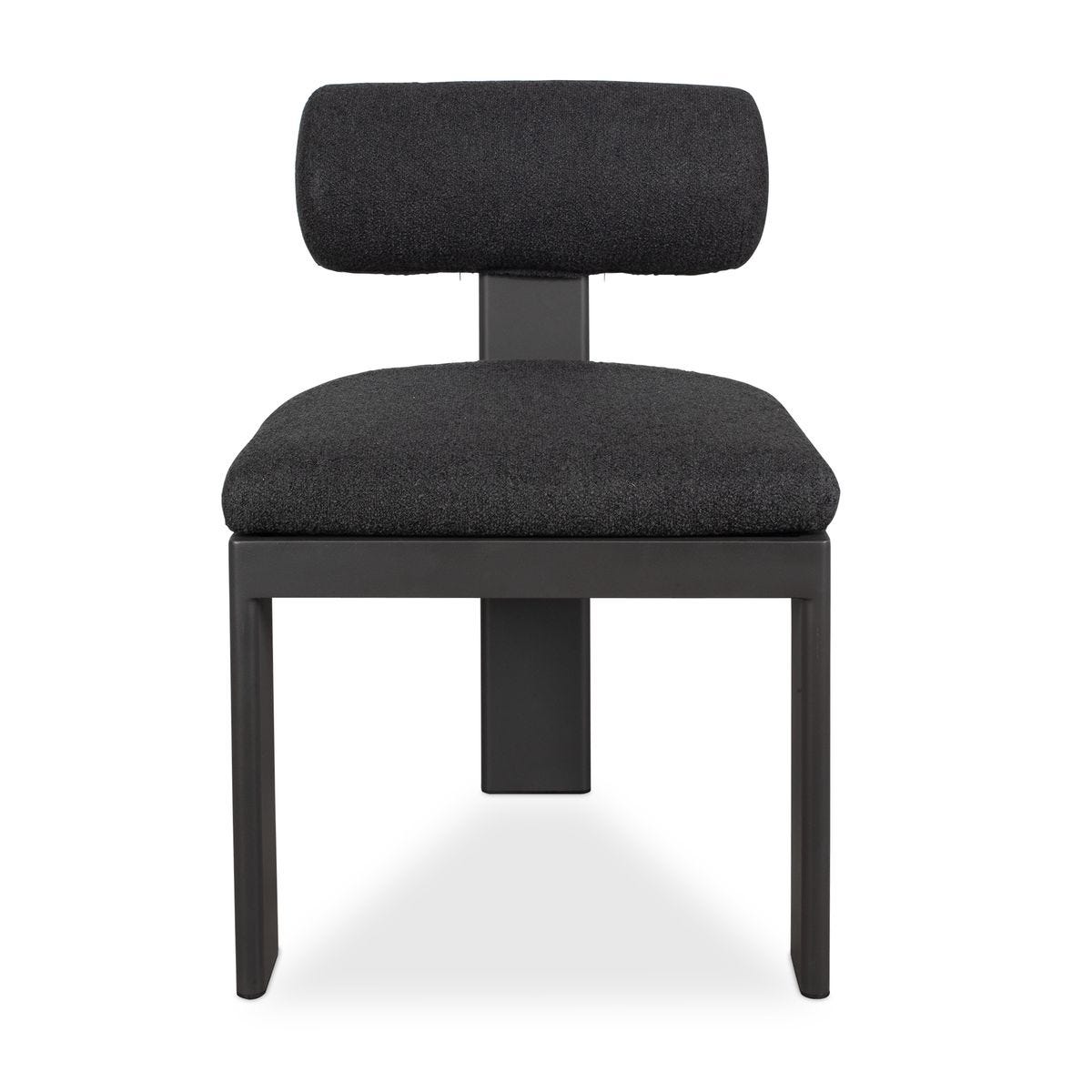 Bolster Back Outdoor Dining Chair, Charcoal view 2