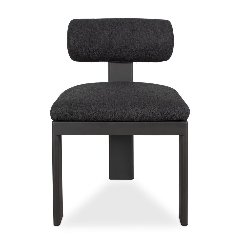 Bolster Back Outdoor Dining Chair, Charcoal view 13