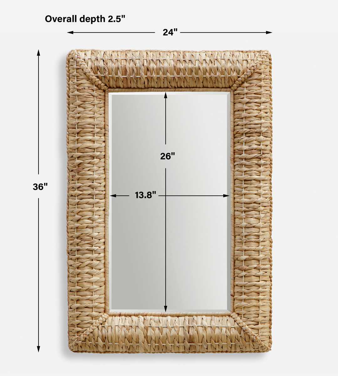 Twisted Seagrass Rectangle Mirror - Revelation