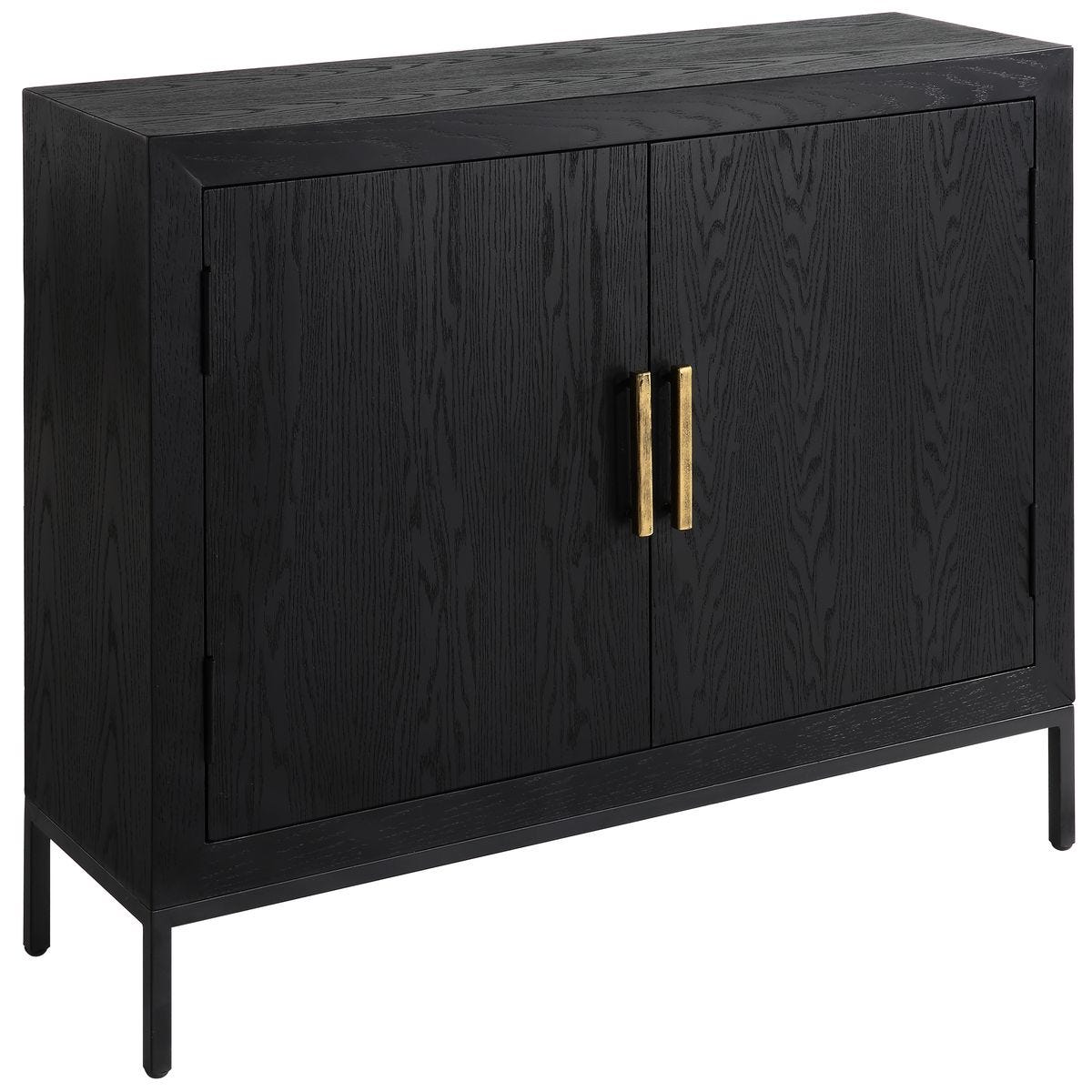 Front Range 2 Door Cabinet, Black - Uttermost
