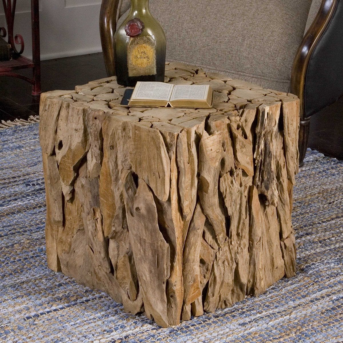 Teak Root Bunching Cube, Natural - Uttermost