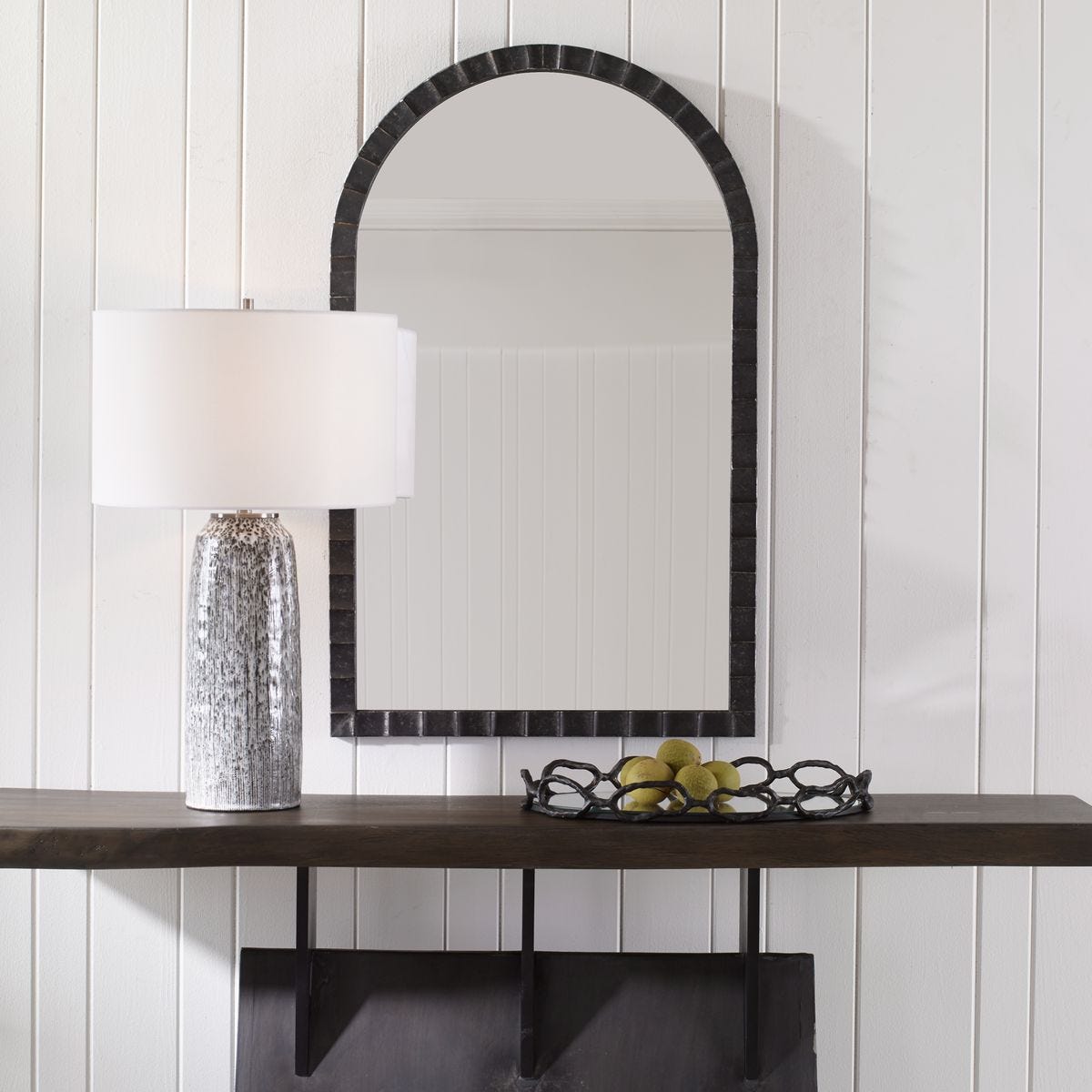 Dandridge Arch Mirror, Black - Uttermost