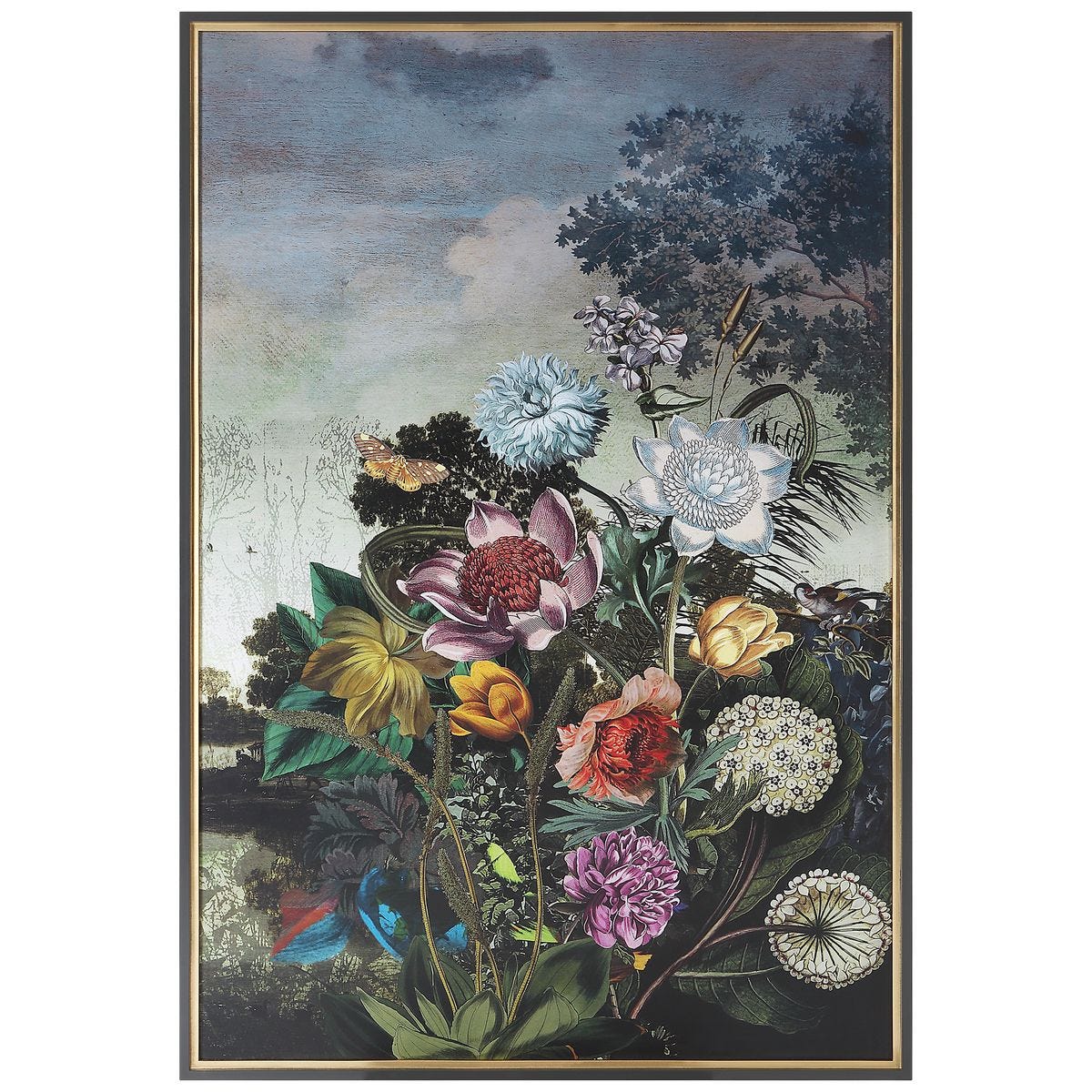 Tranquil Garden Fantasy Framed Print - Uttermost