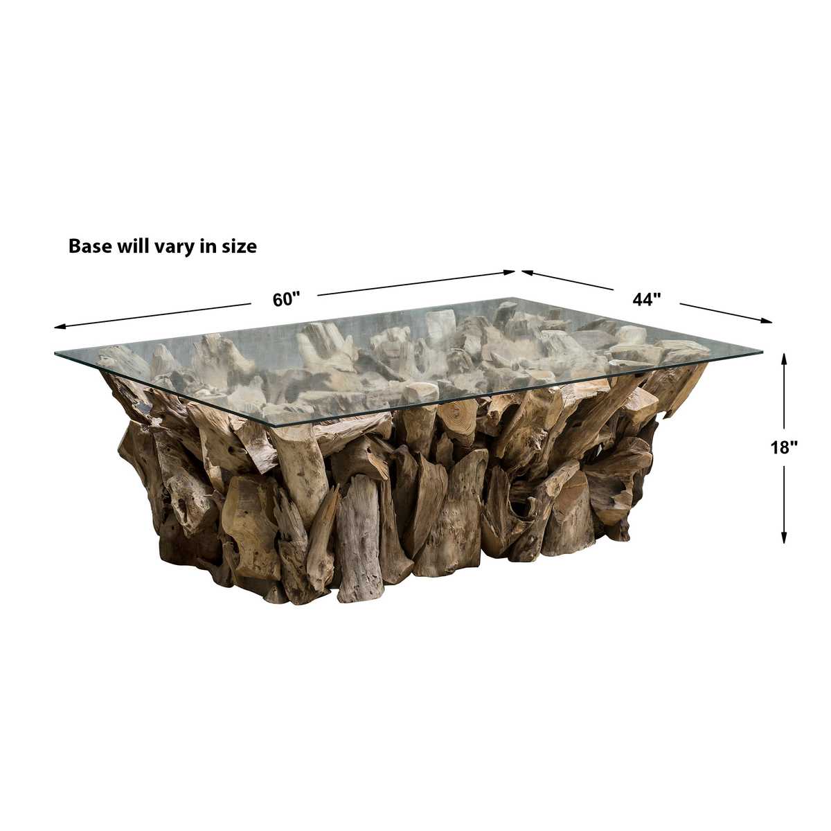 Teak Root Coffee Table, 2 Cartons - Uttermost