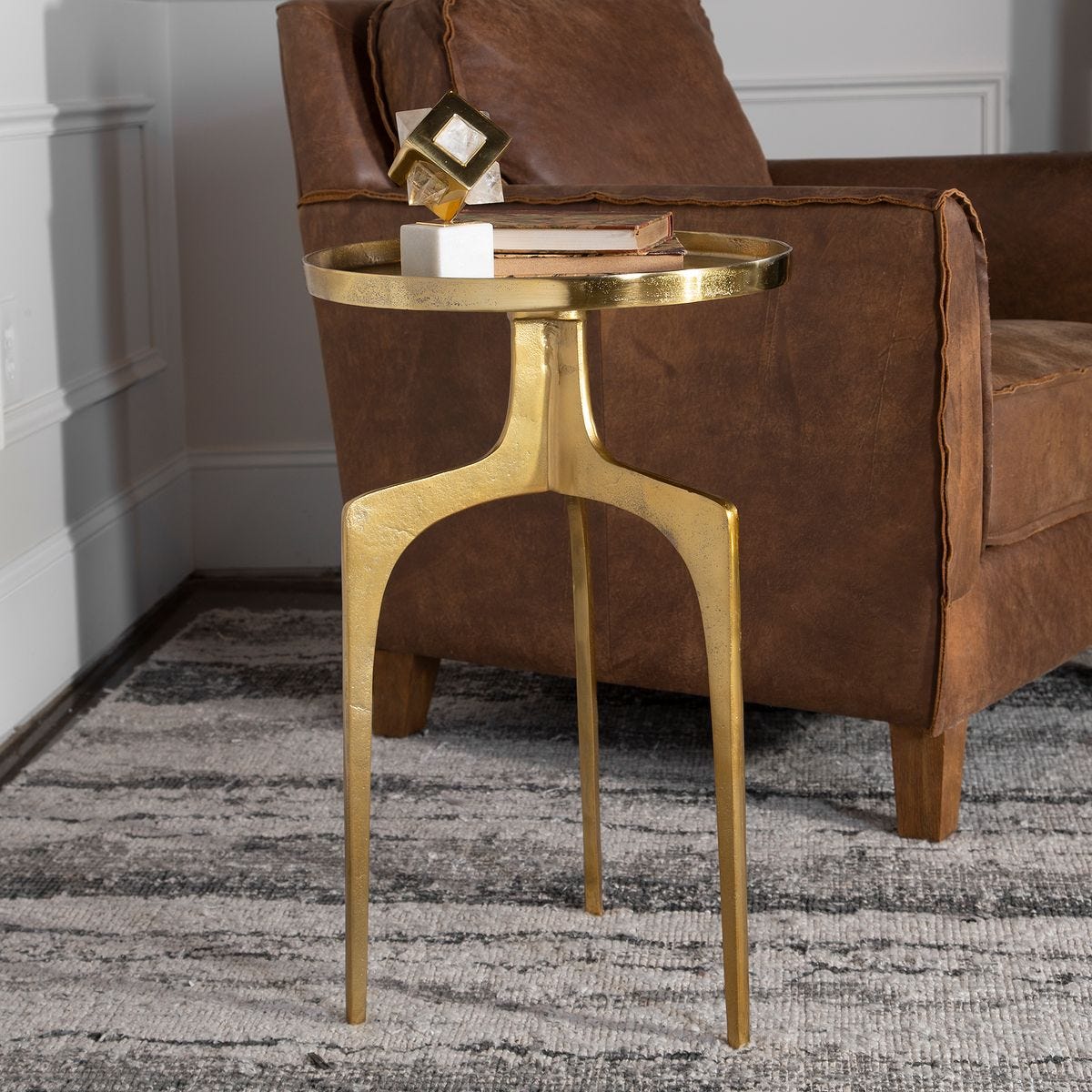Kenna Accent Table, Gold - Uttermost