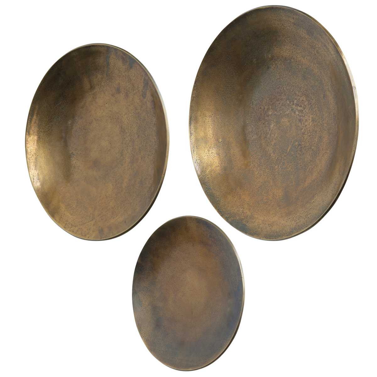 Aitana Metal Wall Decor - Antique Brass, S/3 - Revelation
