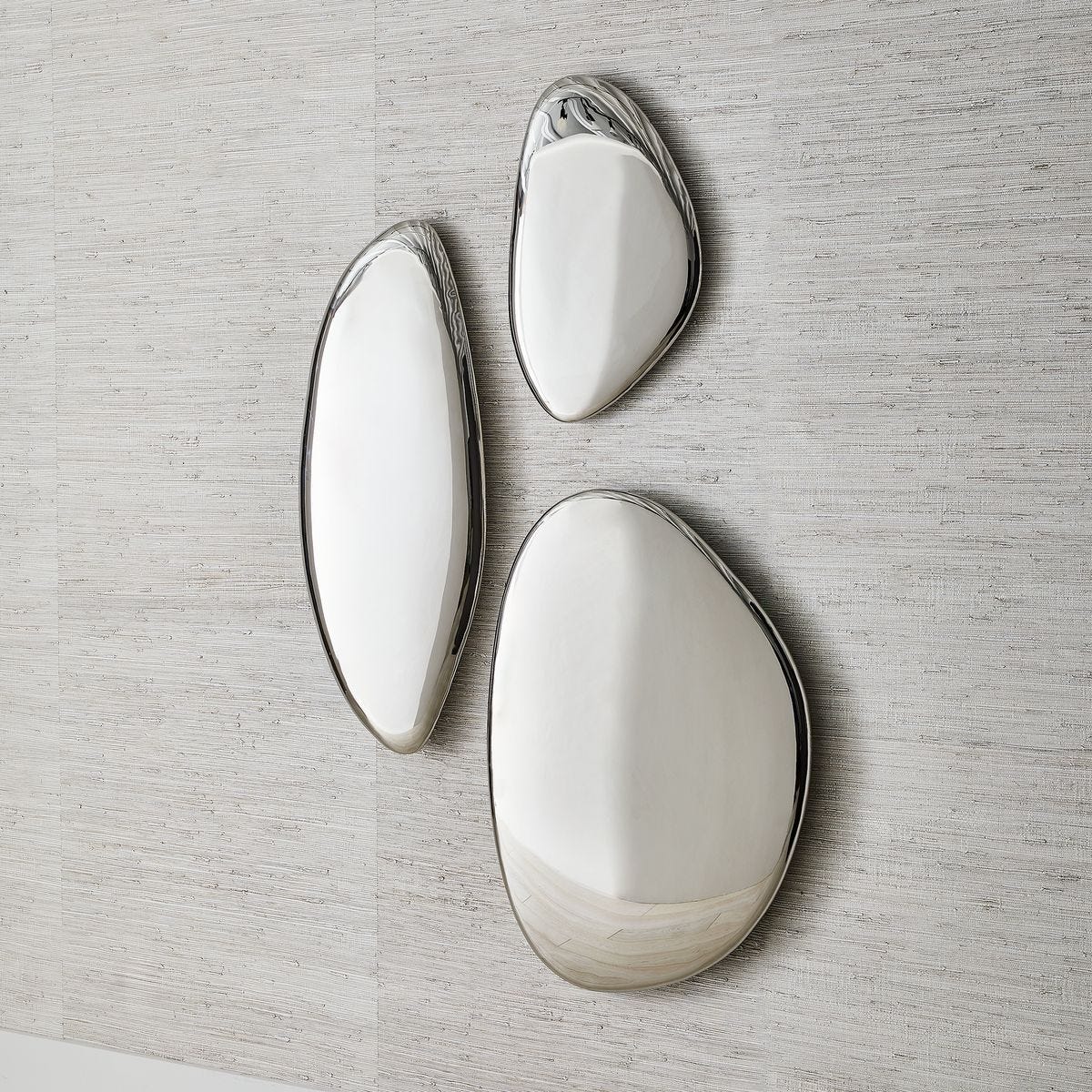 Jelly Bean Wall Sculpture - 42x18 Silver - Uttermost Jelly Bean Wall Sculpture - 42x18 Silver - Uttermost
