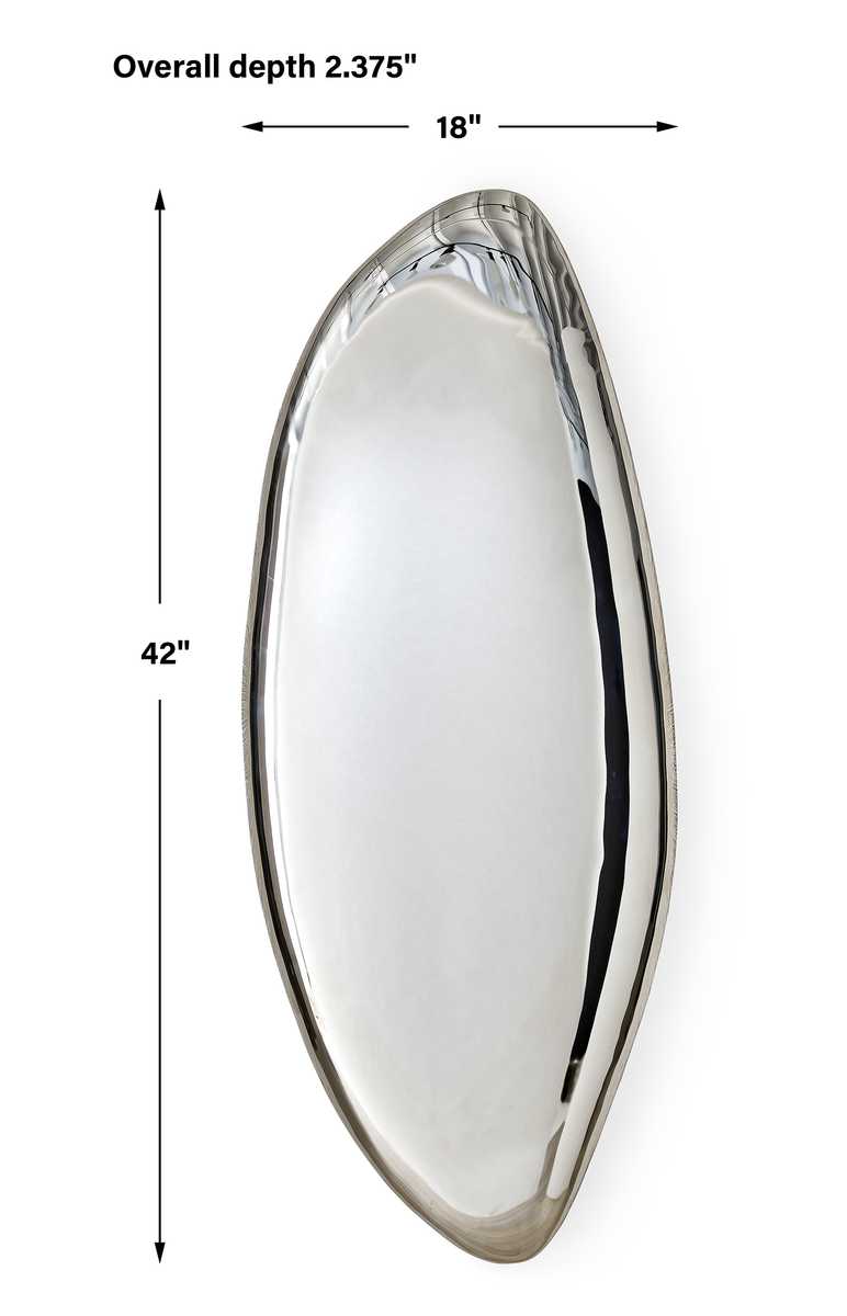 Jelly Bean Wall Sculpture - 42x18 Silver - Uttermost