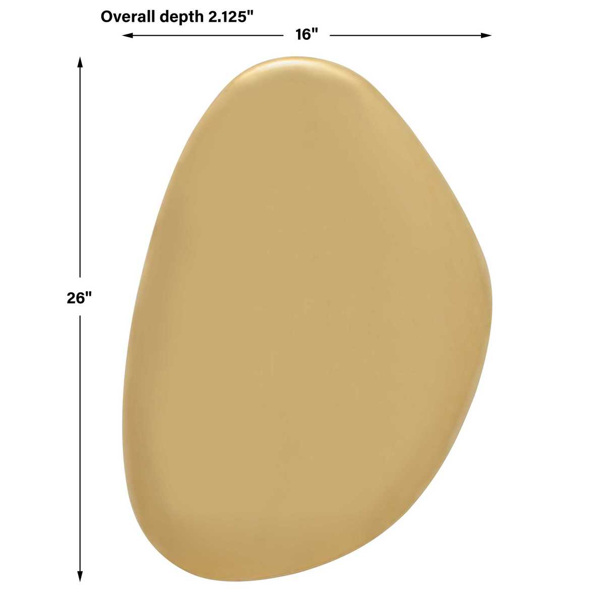 Jelly Bean Wall Sculpture - 26x16 Gold - Uttermost