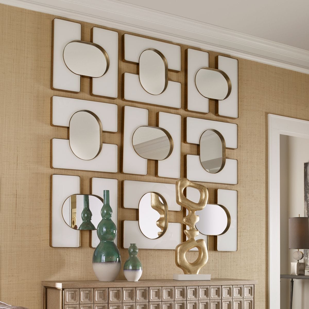 Embrace Square Mirror - 24x24 White - Uttermost