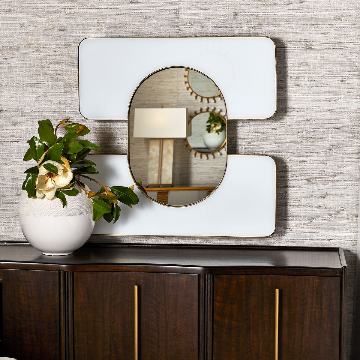 Embrace Square Mirror - 34x34 White - Revelation