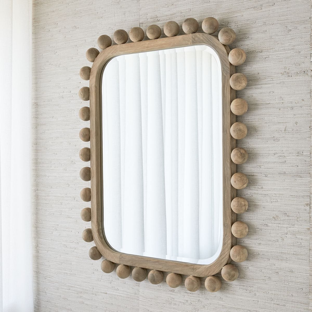 【IDEE】SLEIGH MIRROR Natural Brianza Mirror - 40x50 Natural - Revelation