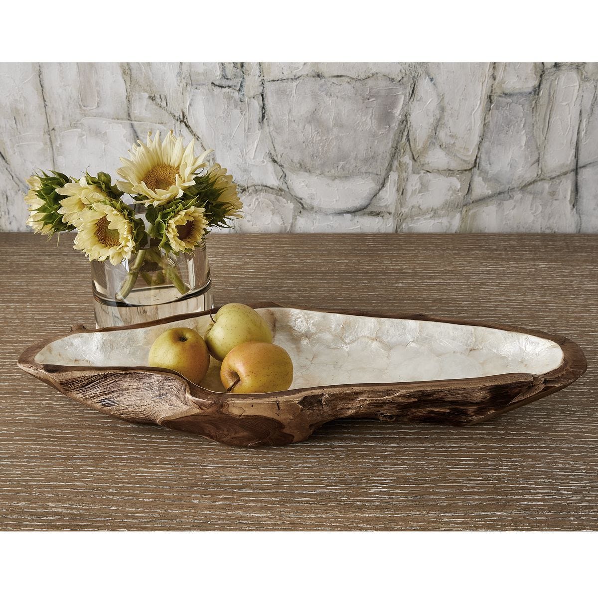 Pearl Forest Bowl - White Capiz - Uttermost