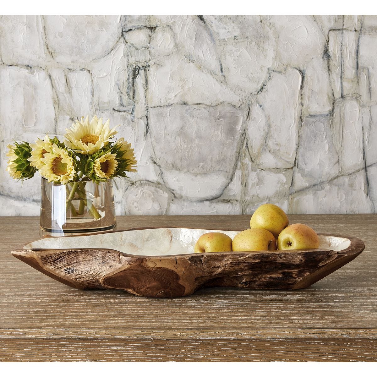 Pearl Forest Bowl - White Capiz - Uttermost