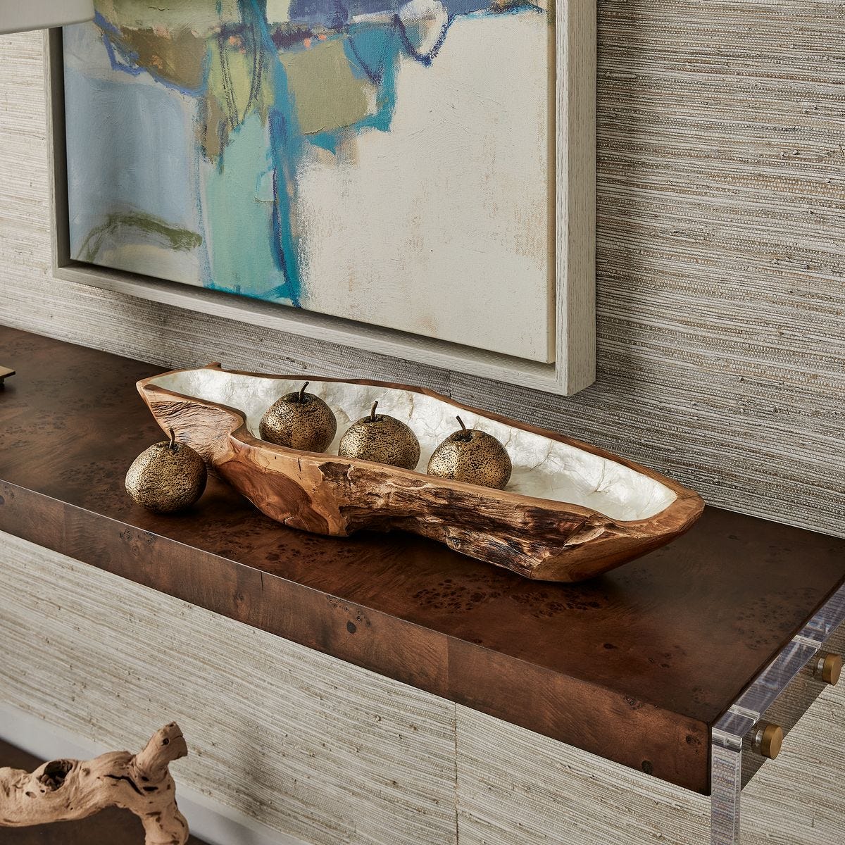 Pearl Forest Bowl - White Capiz - Uttermost