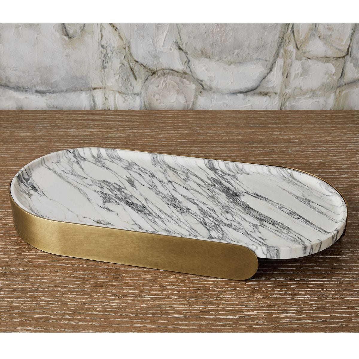 Lozenge Tray - Arabescato Marble view 3