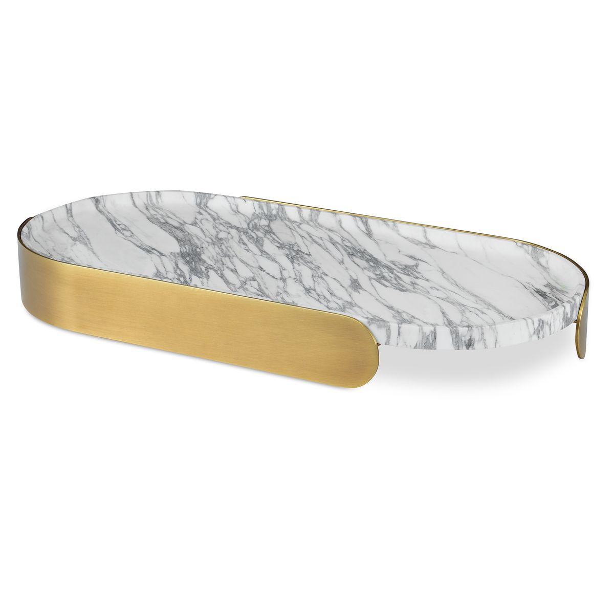 Lozenge Tray - Arabescato Marble view 4