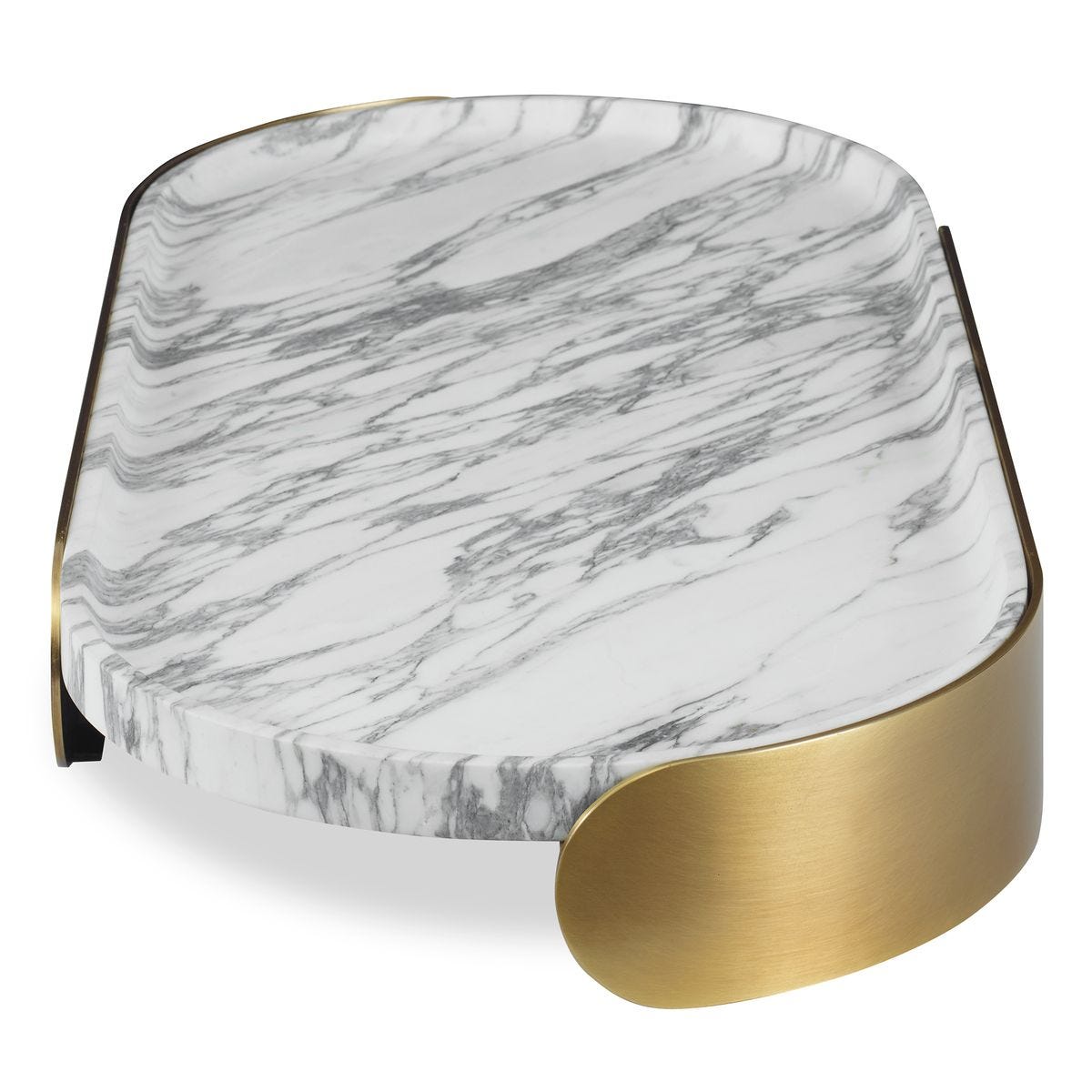 Lozenge Tray - Arabescato Marble view 5