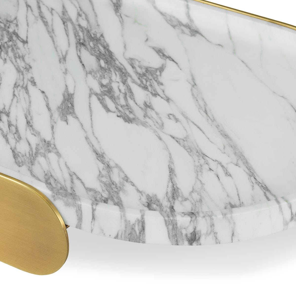 Lozenge Tray - Arabescato Marble view 6