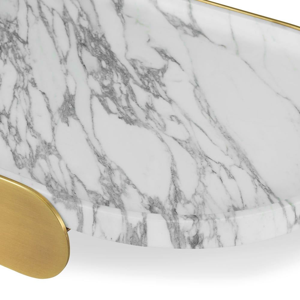 Lozenge Tray - Arabescato Marble view 12
