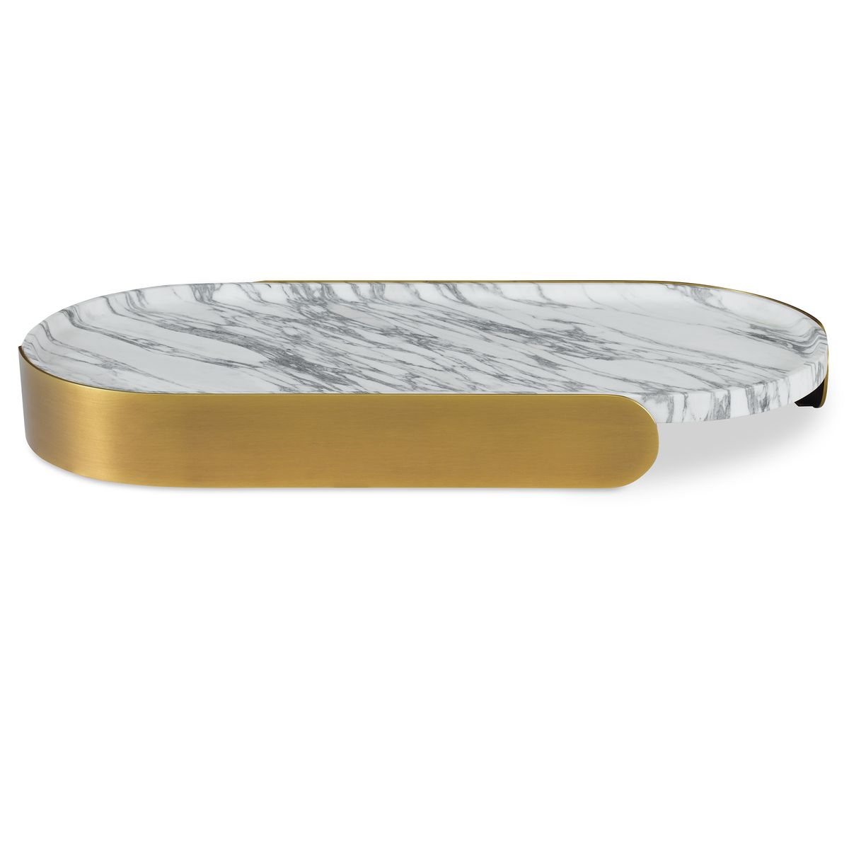 Lozenge Tray - Arabescato Marble view 2