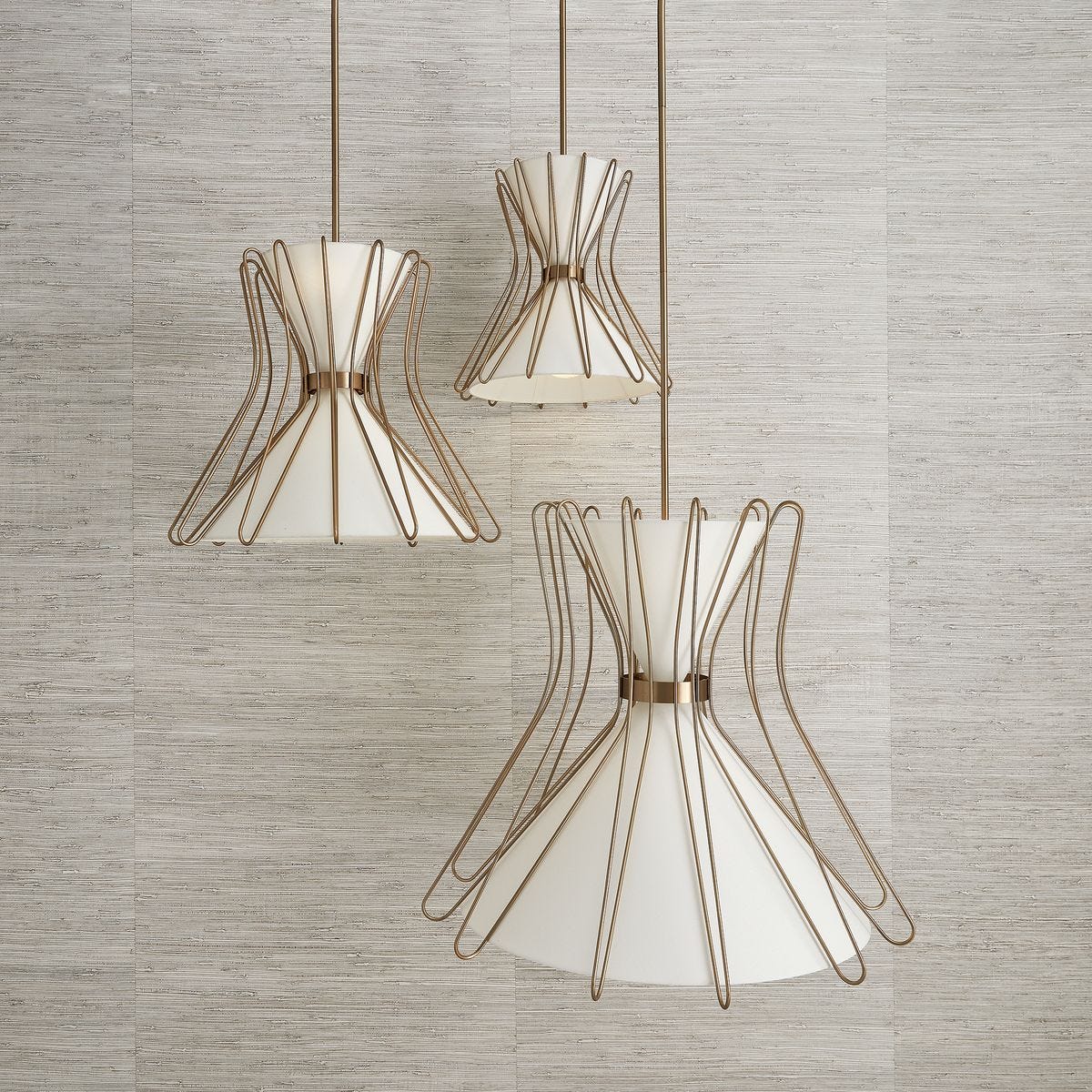 Boomerang, 4 Lt Pendant - Brass Grande - Uttermost