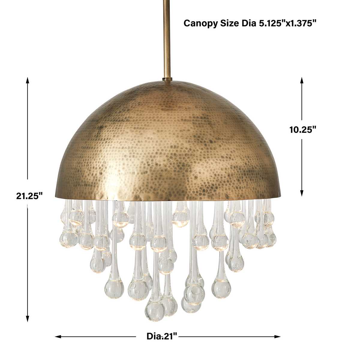 Downpour, 6 Lt Pendant - Round view 8