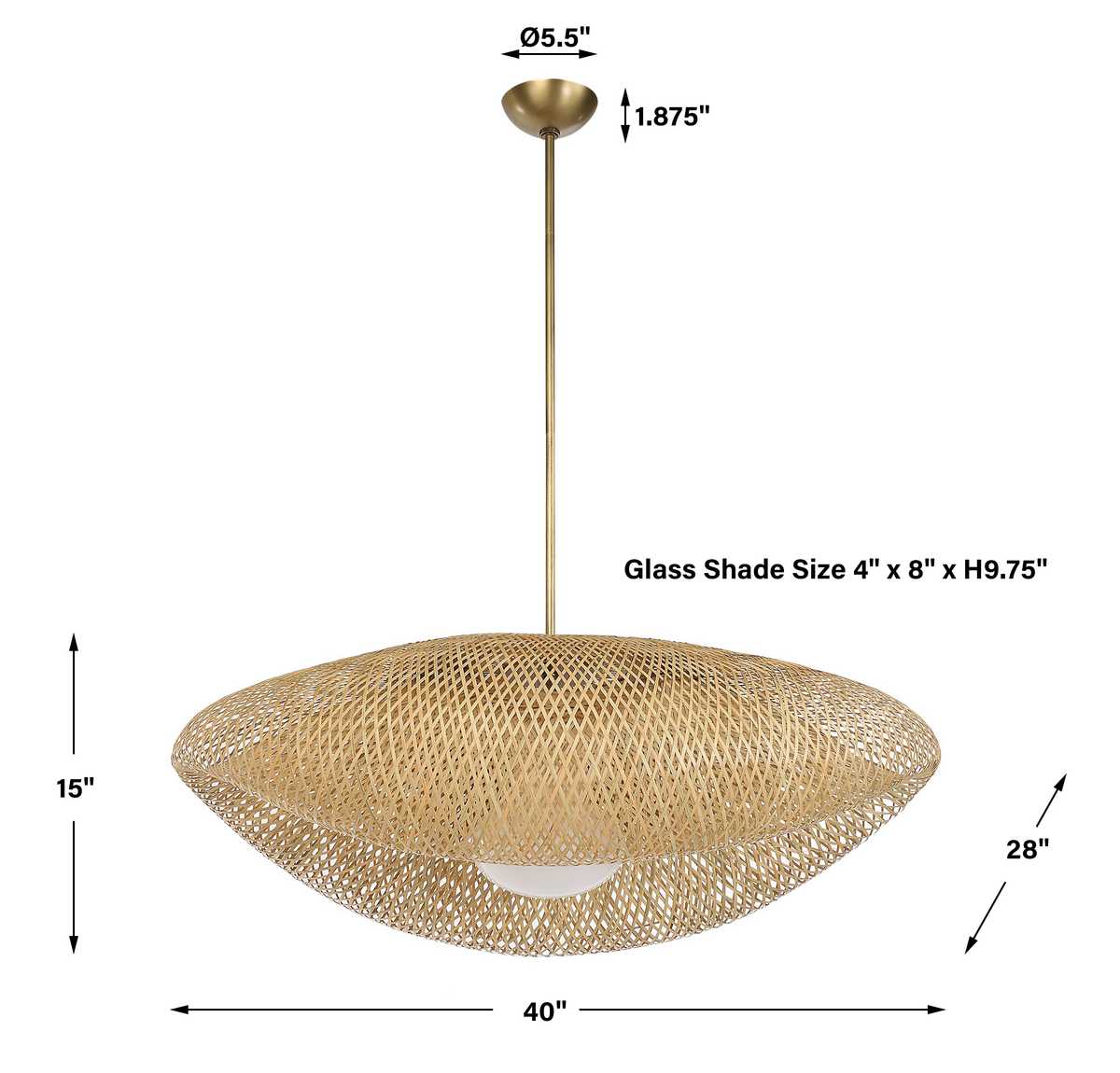 Bonnet, 1 Lt Pendant 2 Cartons - Uttermost
