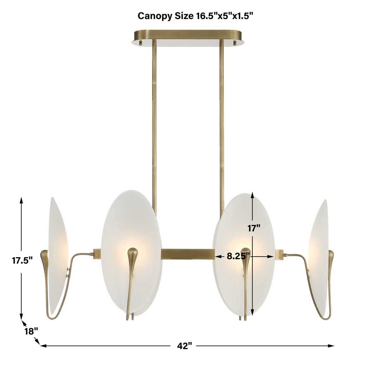 Opal Wand, 6 Lt LED Pendant - Uttermost
