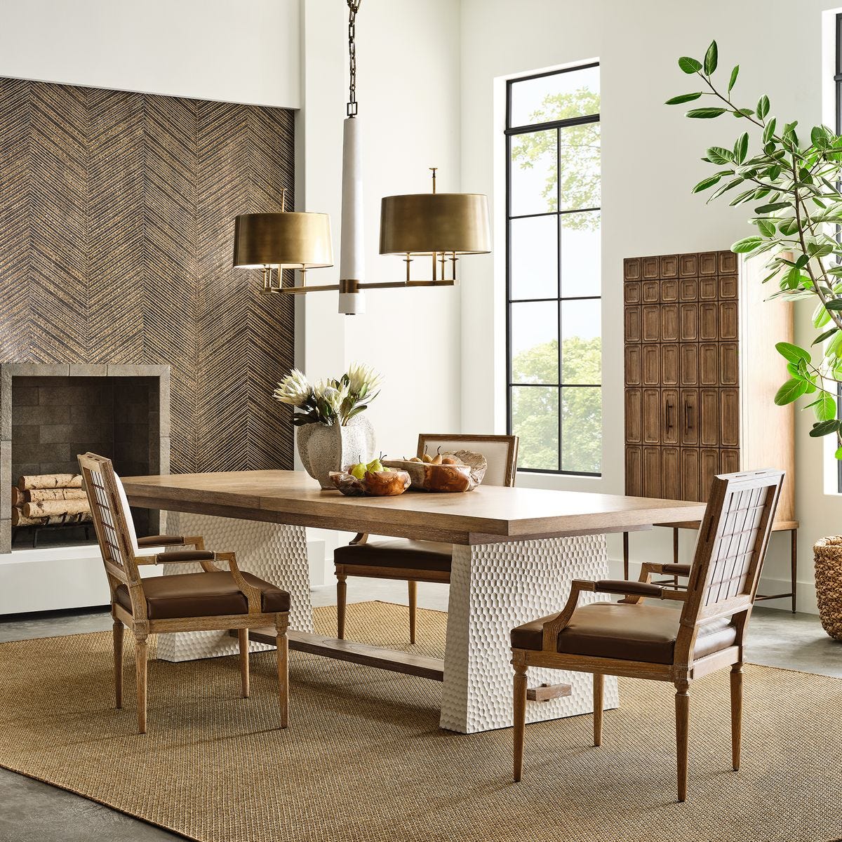 Hewn Extension Dining Table, 2 CARTONS - Uttermost