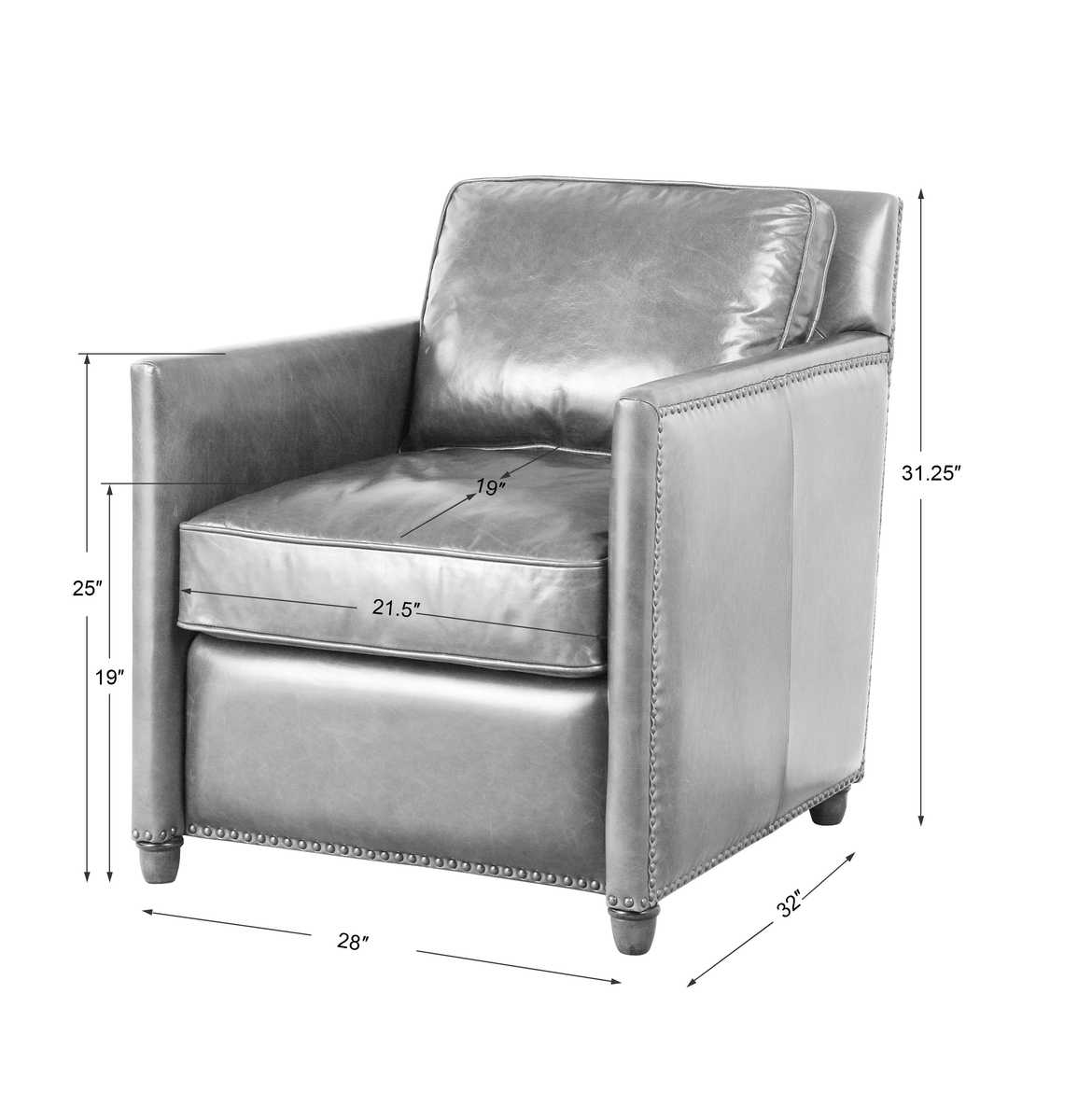 Roosevelt Club Chair - Cognac - Uttermost