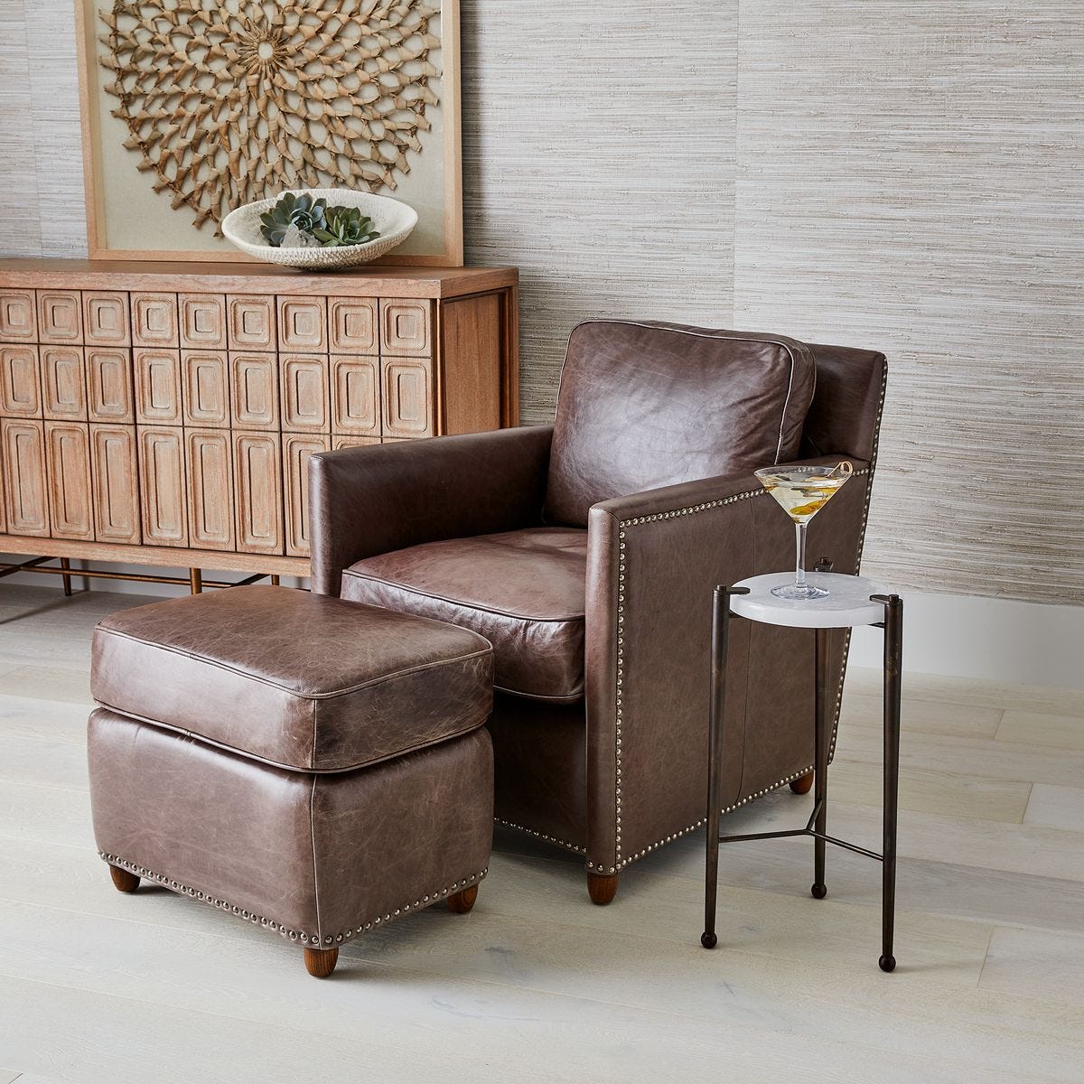 Roosevelt Club Chair - Smoke - Uttermost Roosevelt Club Chair - Smoke - Uttermost
