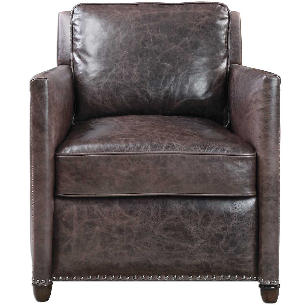 Roosevelt Club Chair - Smoke - Uttermost