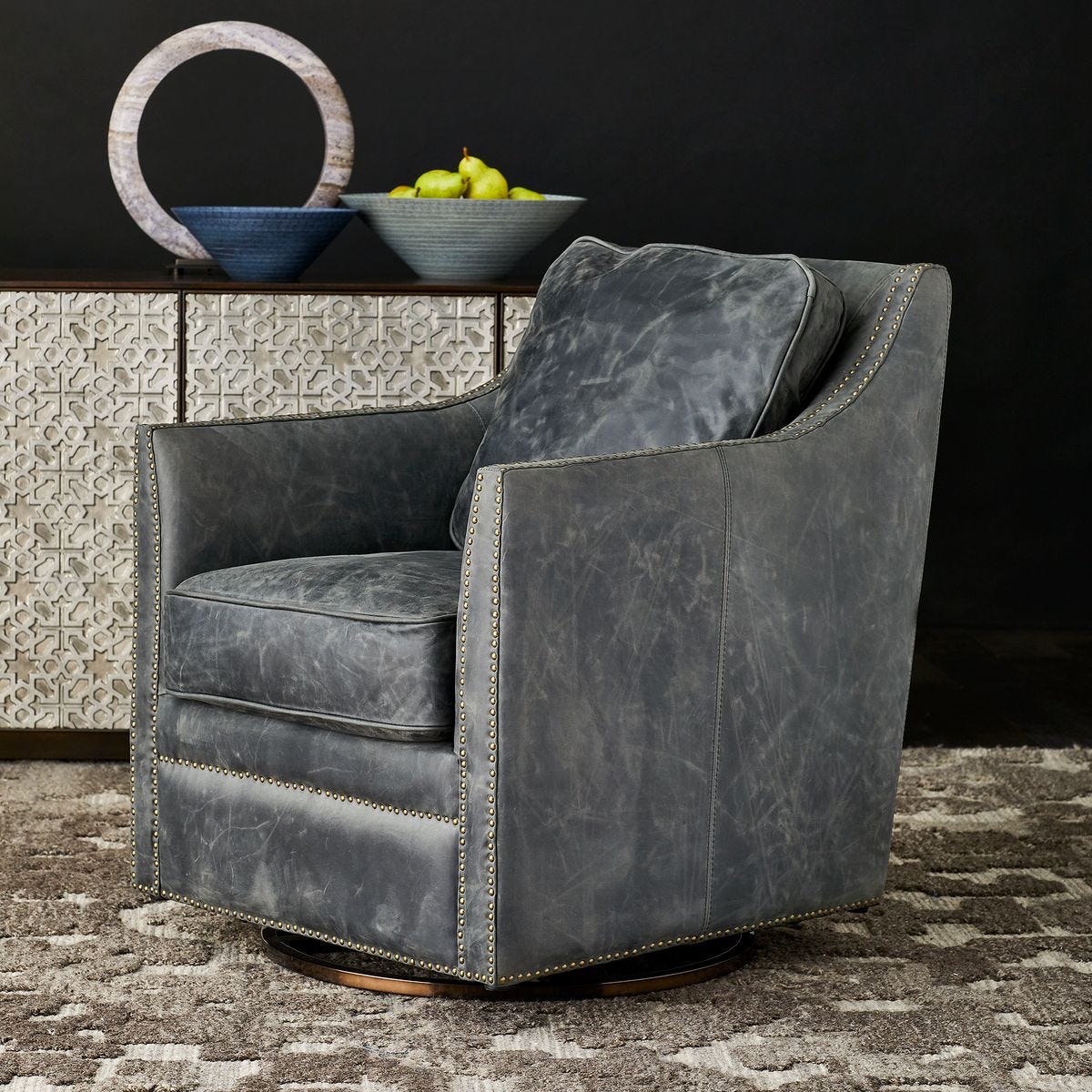 Inclination Swivel/Glider - Charcoal Gray - Uttermost