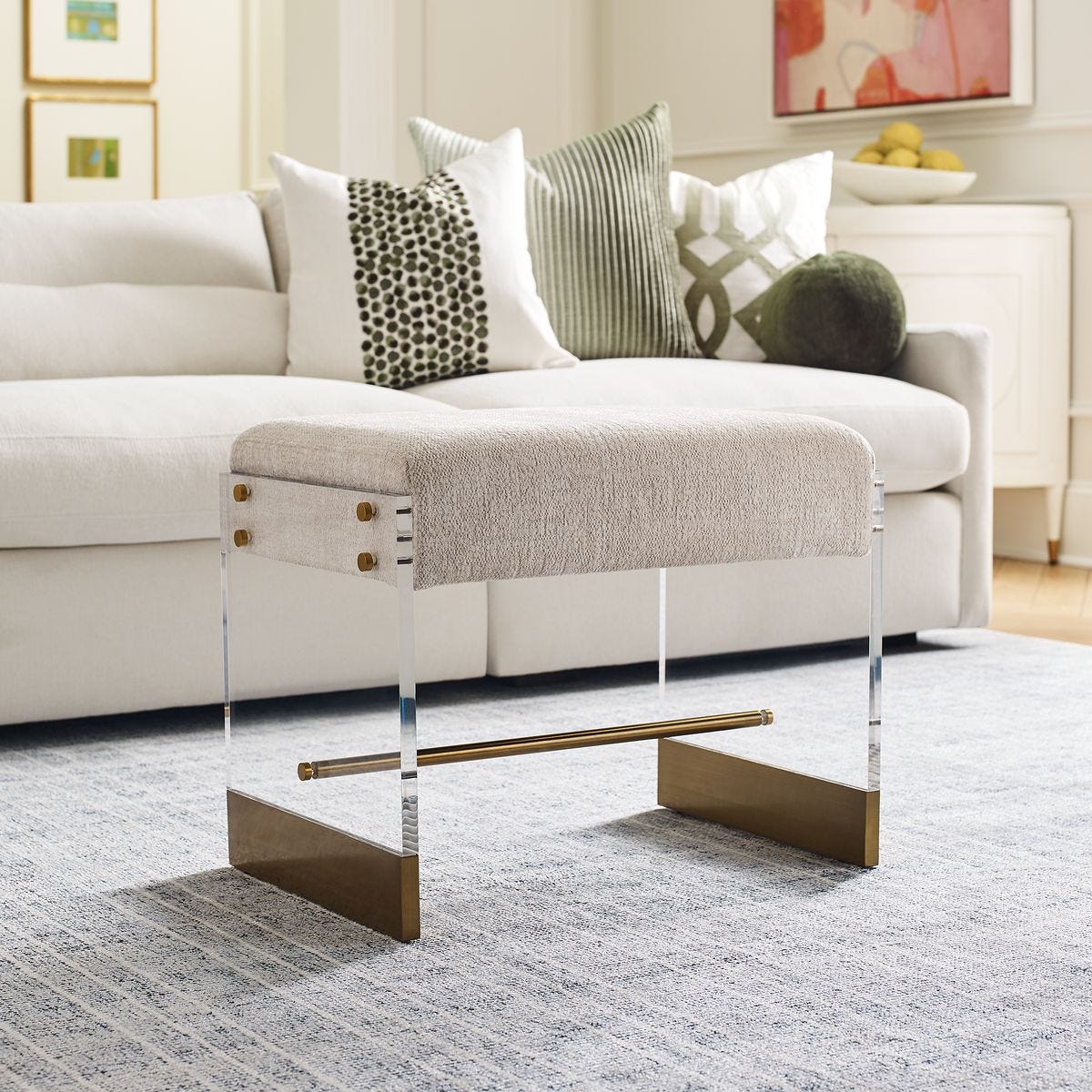 Apparition Small Bench - Ecru view 4
