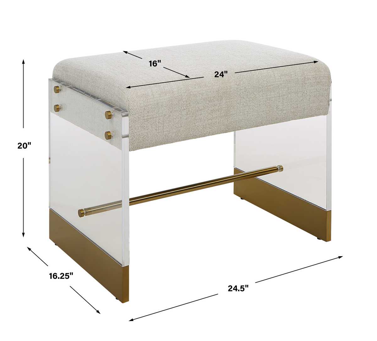 Apparition Small Bench - Ecru view 12