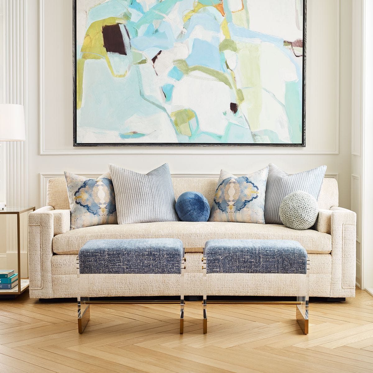 Apparition Small Bench - Aqua view 3