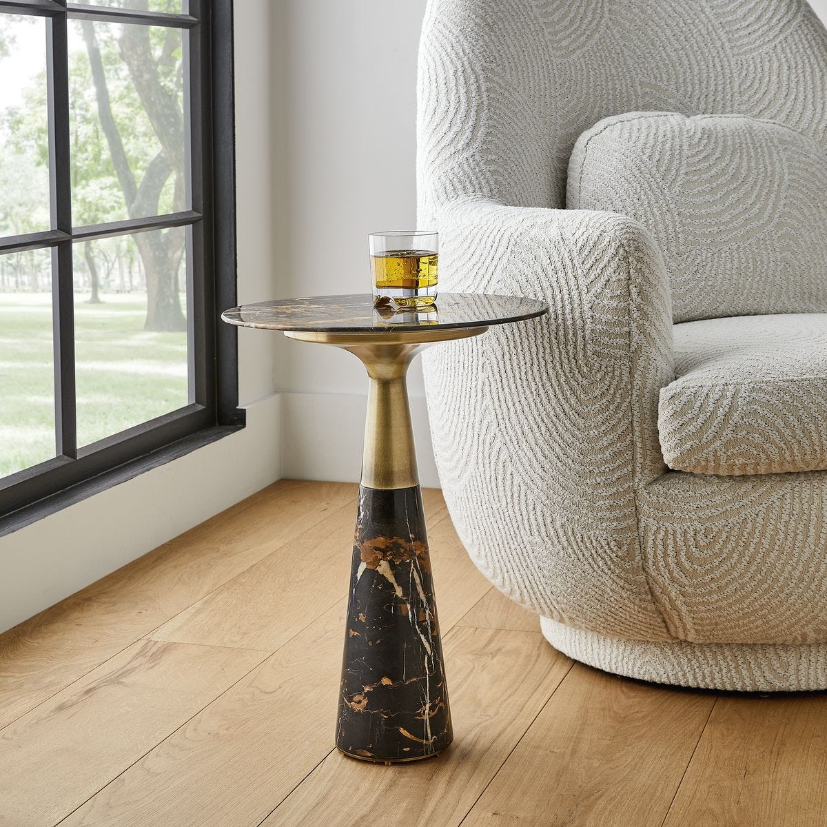 Pier Accent Table - Michelangelo Marble view 4