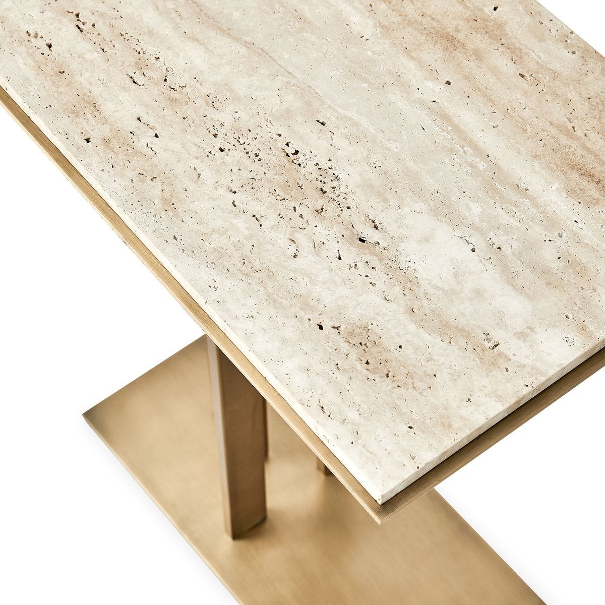 Cantilever Accent Table - Travertine view 6