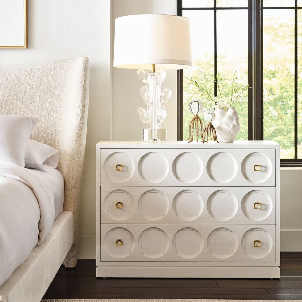 Roundabout 3 Drawer Chest - White - Uttermost Roundabout 3 Drawer Chest - White - Uttermost