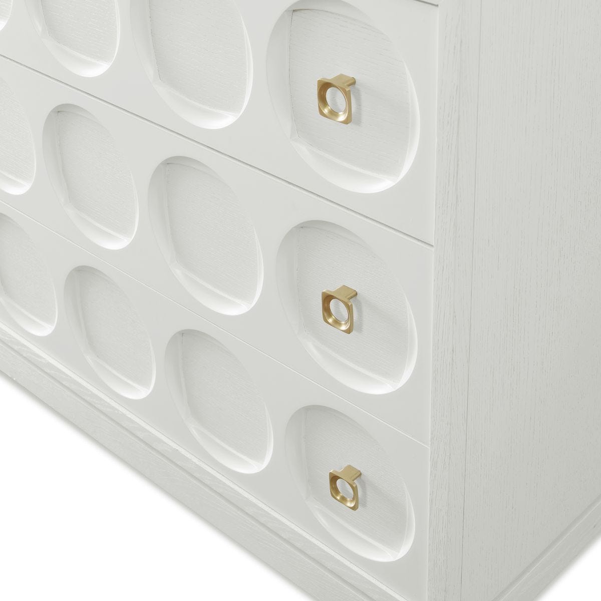Roundabout 3 Drawer Chest - White - Uttermost