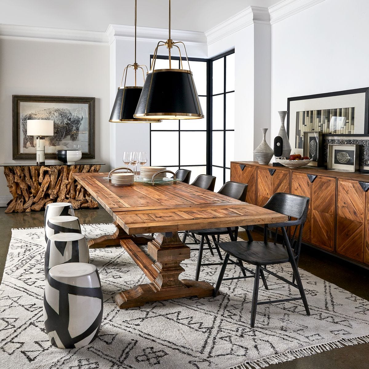 Baldrick Extension Dining Table - Warm Honey - Uttermost