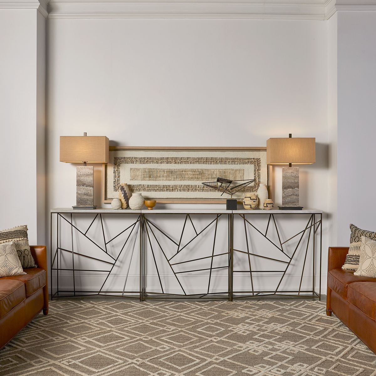 Pick Up Sticks Console Table, 2 Cartons - Uttermost