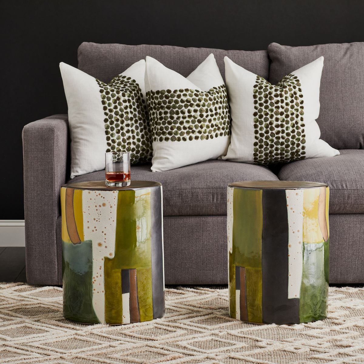 Graph Garden Stool - Green - Revelation