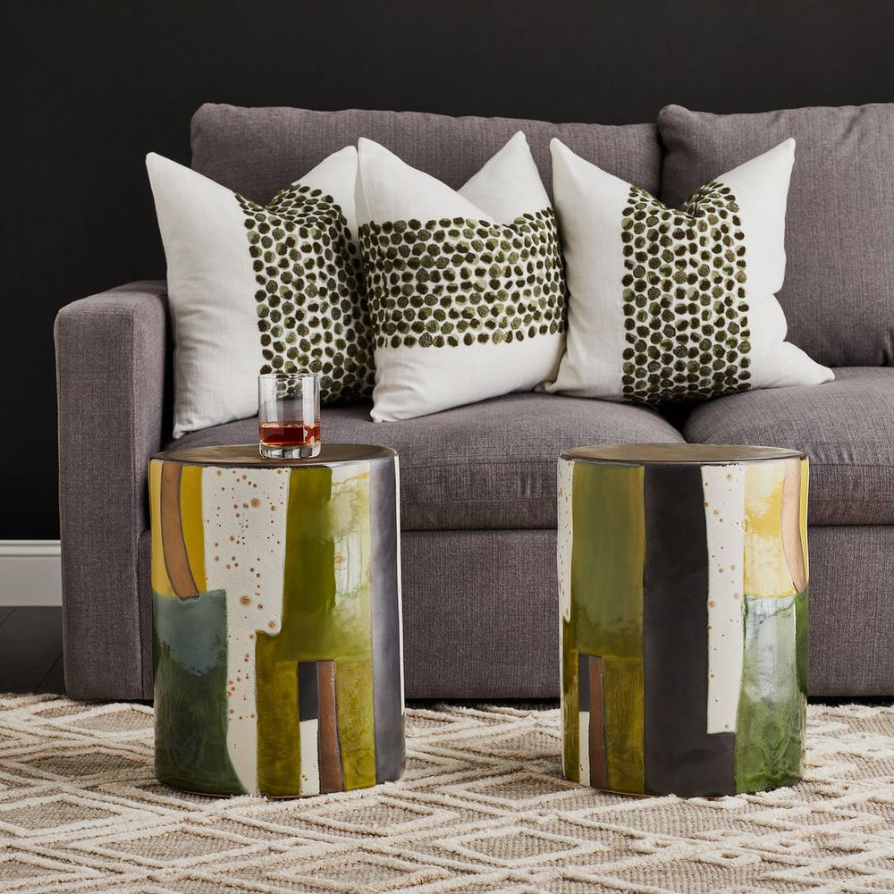 Graph Garden Stool - Green view 15